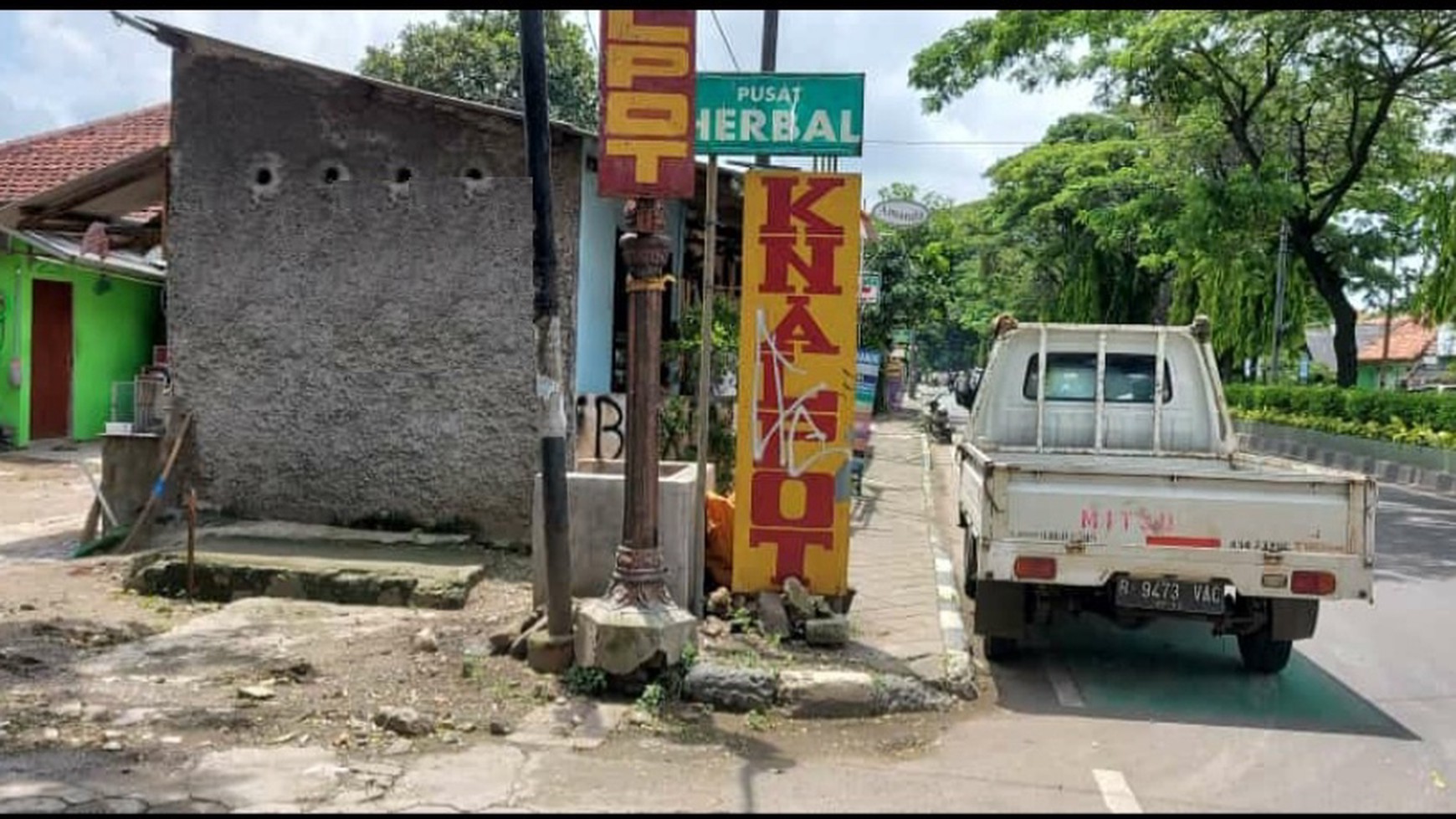 Tanah Berikut Rumah dan Beberapa Kios Pinggir Jalan Raya TMP Taruna, Suka Asih Tangerang