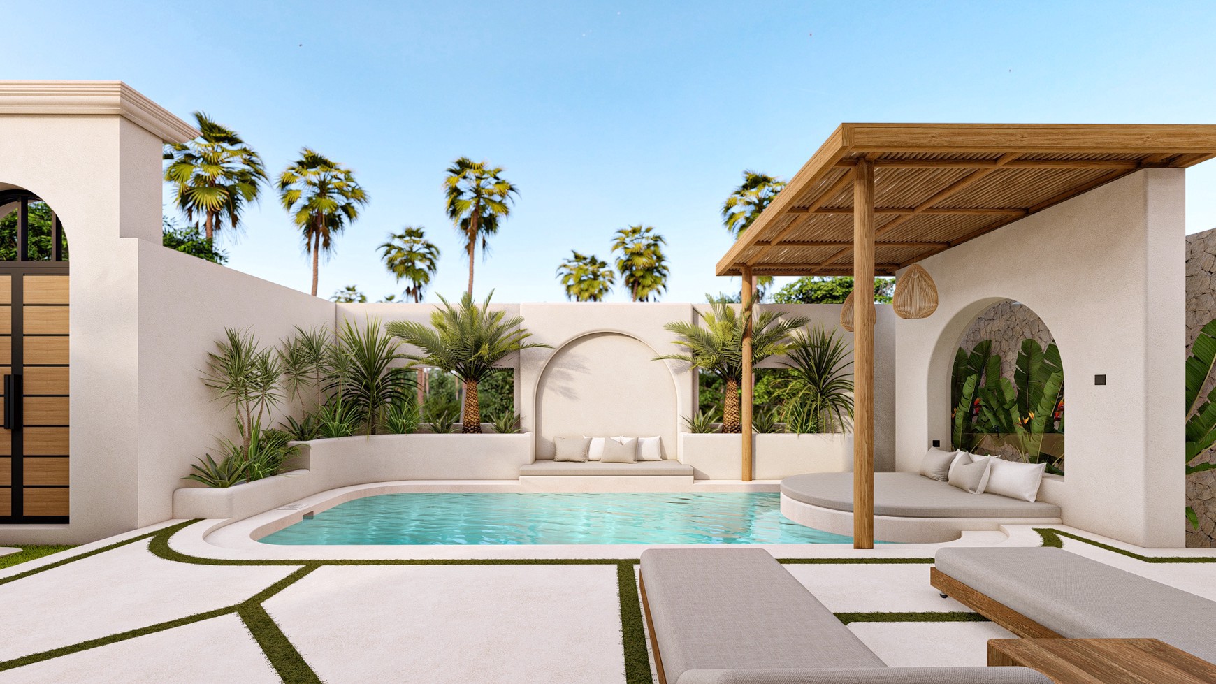 For Sale Leasehold - Brand new modern villa 3 bedrooms with rooftop 2 minutes to Seseh beach with ocean view Bali