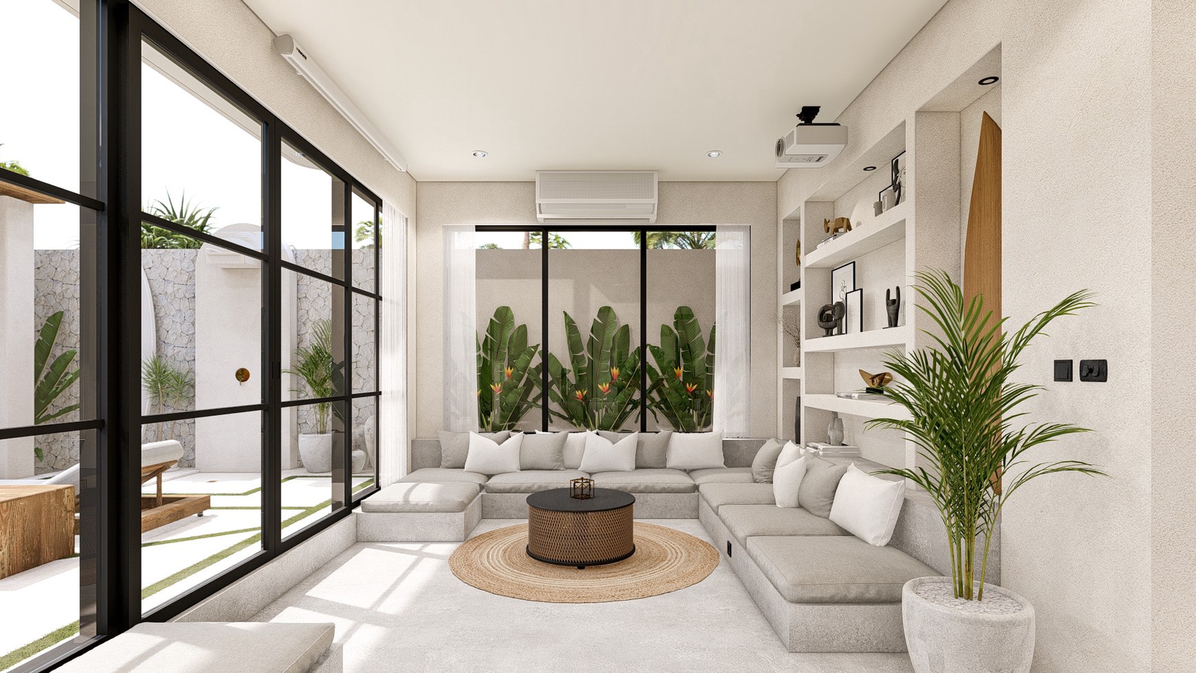 For Sale Leasehold - Brand new modern villa 3 bedrooms with rooftop 2 minutes to Seseh beach with ocean view Bali