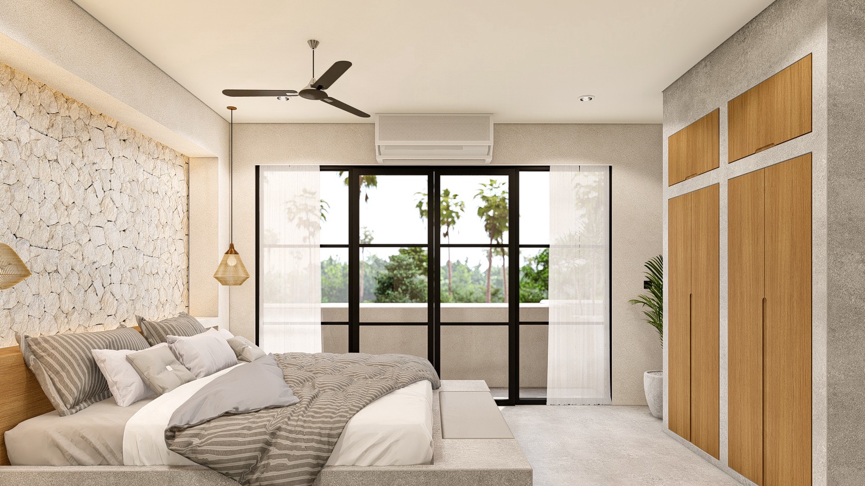 For Sale Leasehold - Brand new modern villa 3 bedrooms with rooftop 2 minutes to Seseh beach with ocean view Bali