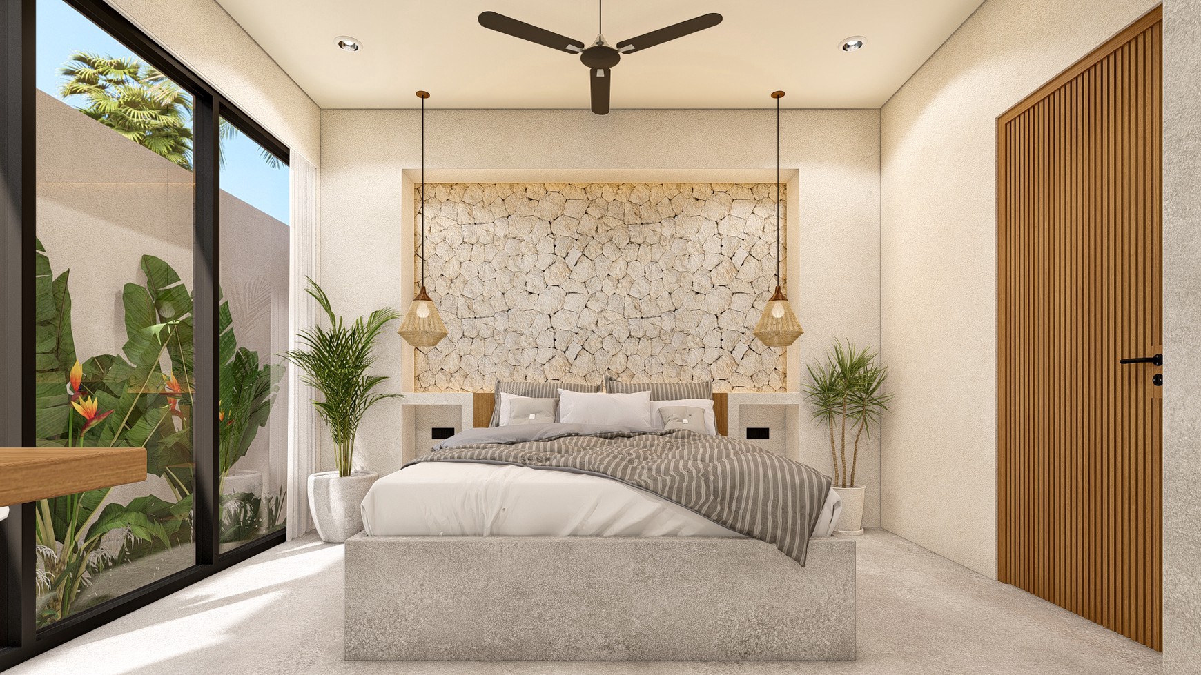 For Sale Leasehold - Brand new modern villa 3 bedrooms with rooftop 2 minutes to Seseh beach with ocean view Bali