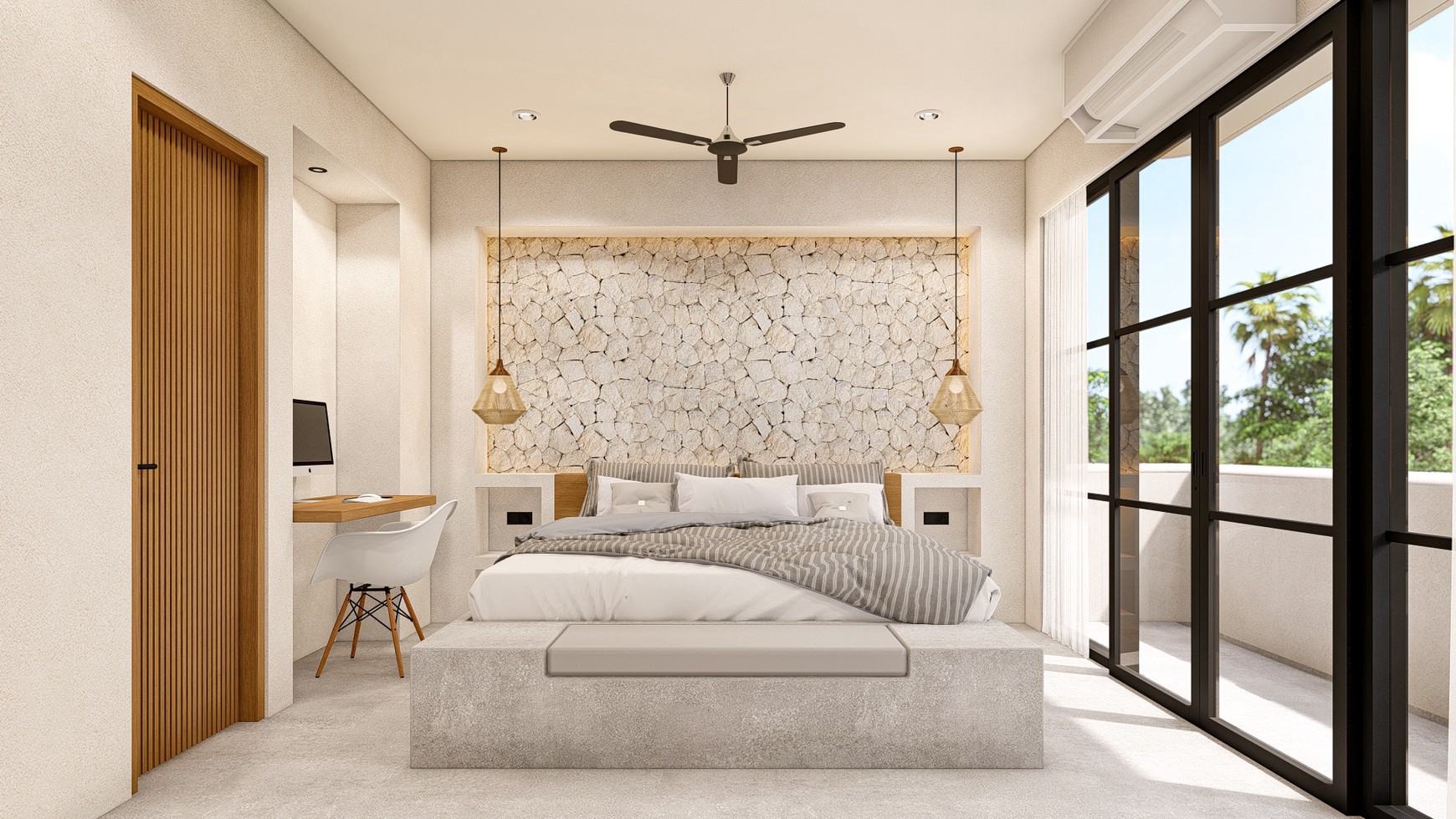 For Sale Leasehold - Brand new modern villa 3 bedrooms with rooftop 2 minutes to Seseh beach with ocean view Bali