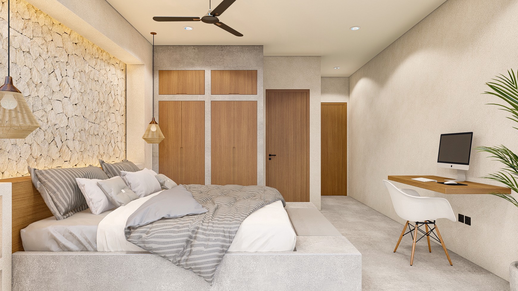 For Sale Leasehold - Brand new modern villa 3 bedrooms with rooftop 2 minutes to Seseh beach with ocean view Bali