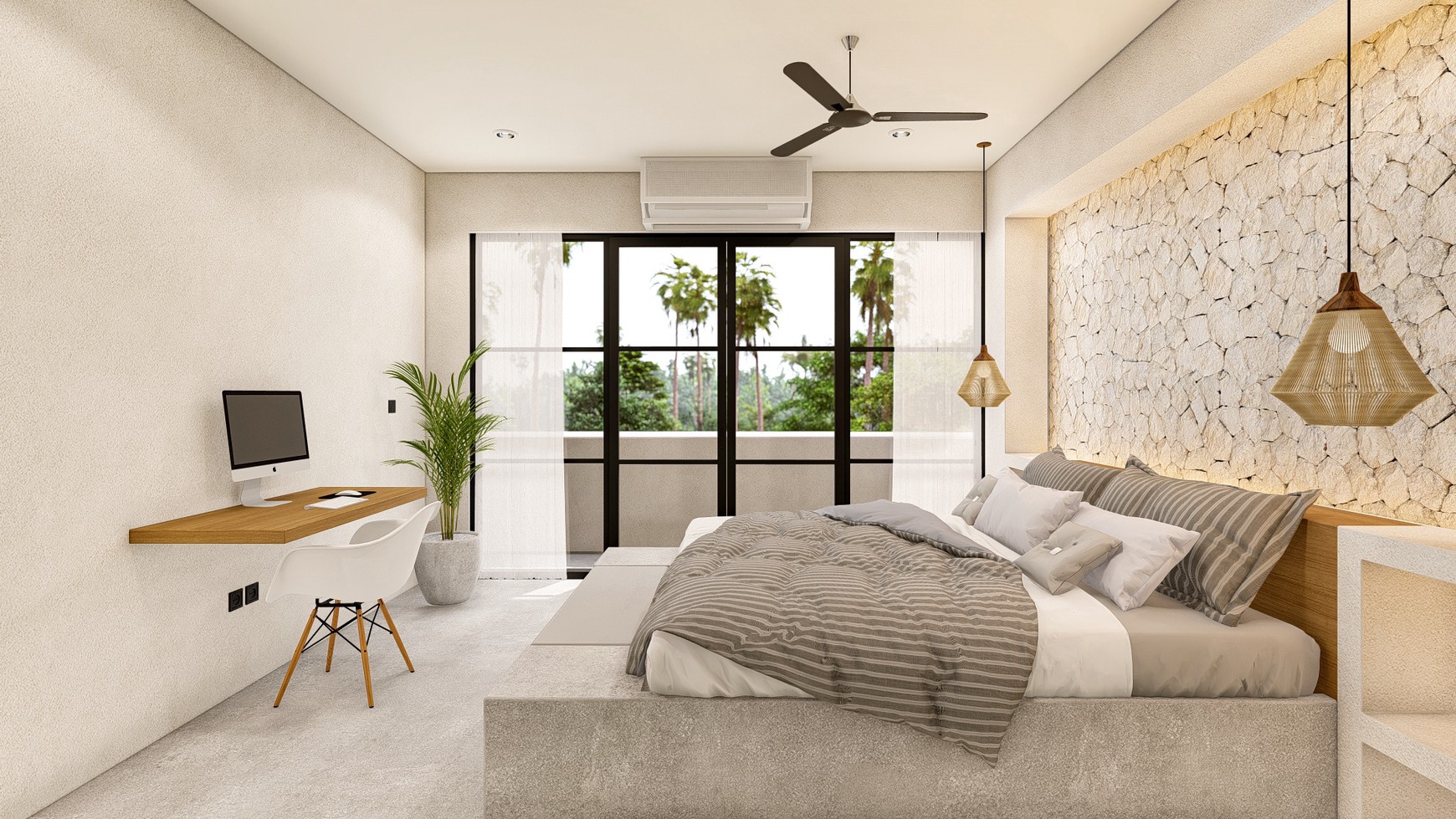 For Sale Leasehold - Brand new modern villa 3 bedrooms with rooftop 2 minutes to Seseh beach with ocean view Bali