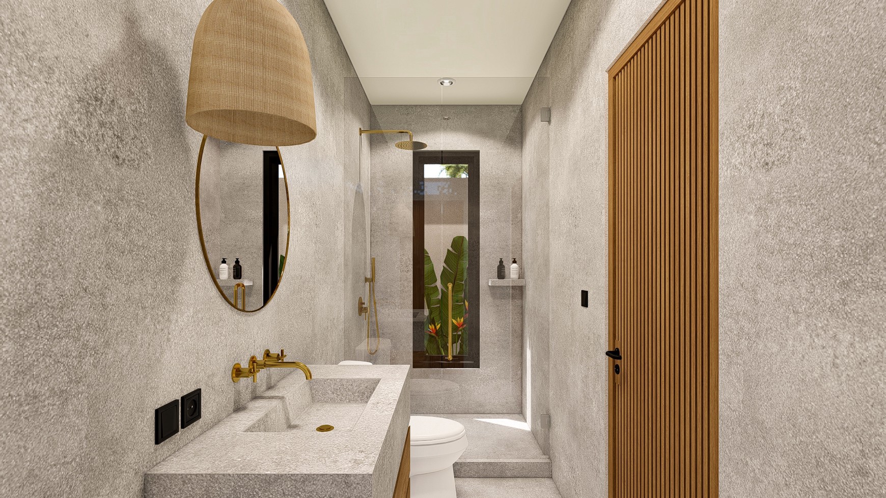 For Sale Leasehold - Brand new modern villa 3 bedrooms with rooftop 2 minutes to Seseh beach with ocean view Bali