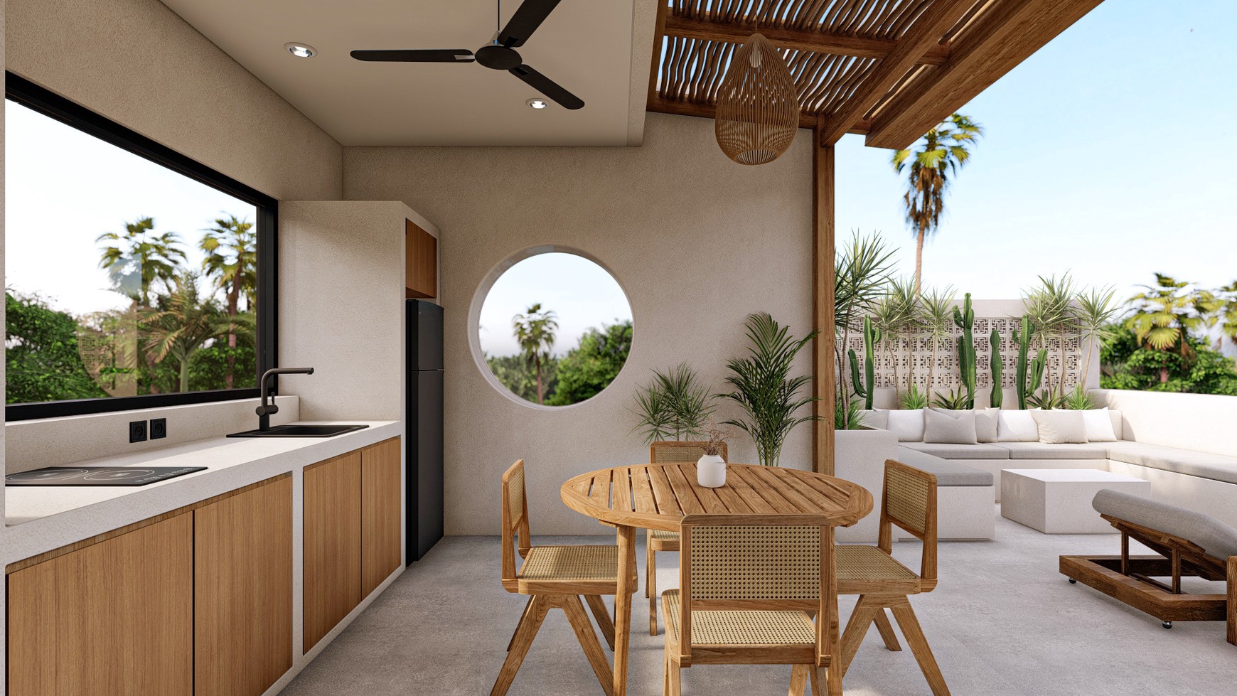 For Sale Leasehold - Brand new modern villa 3 bedrooms with rooftop 2 minutes to Seseh beach with ocean view Bali