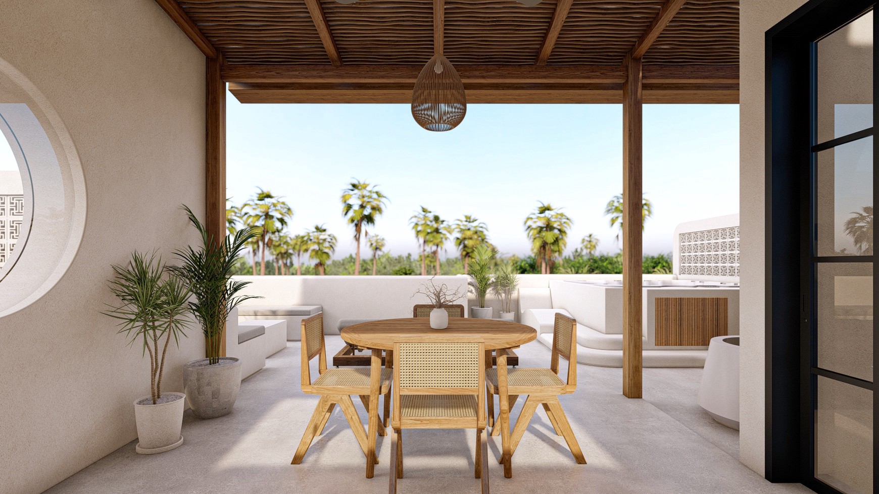 For Sale Leasehold - Brand new modern villa 3 bedrooms with rooftop 2 minutes to Seseh beach with ocean view Bali