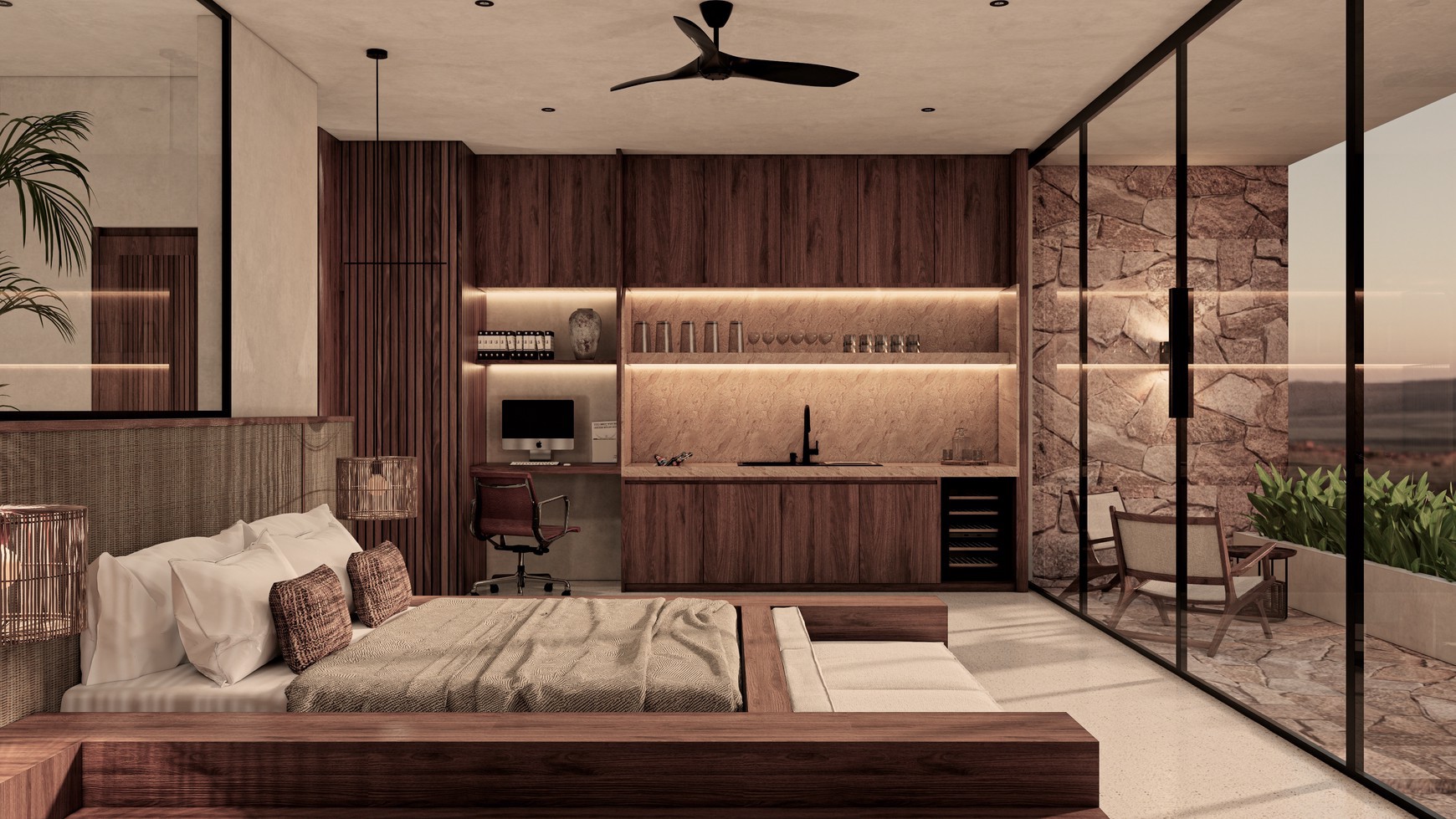 For sale Leasehold - Brand new apartment Penthouse Suite 2 bedrooms with modern design , Tumbak Bayuh Bali