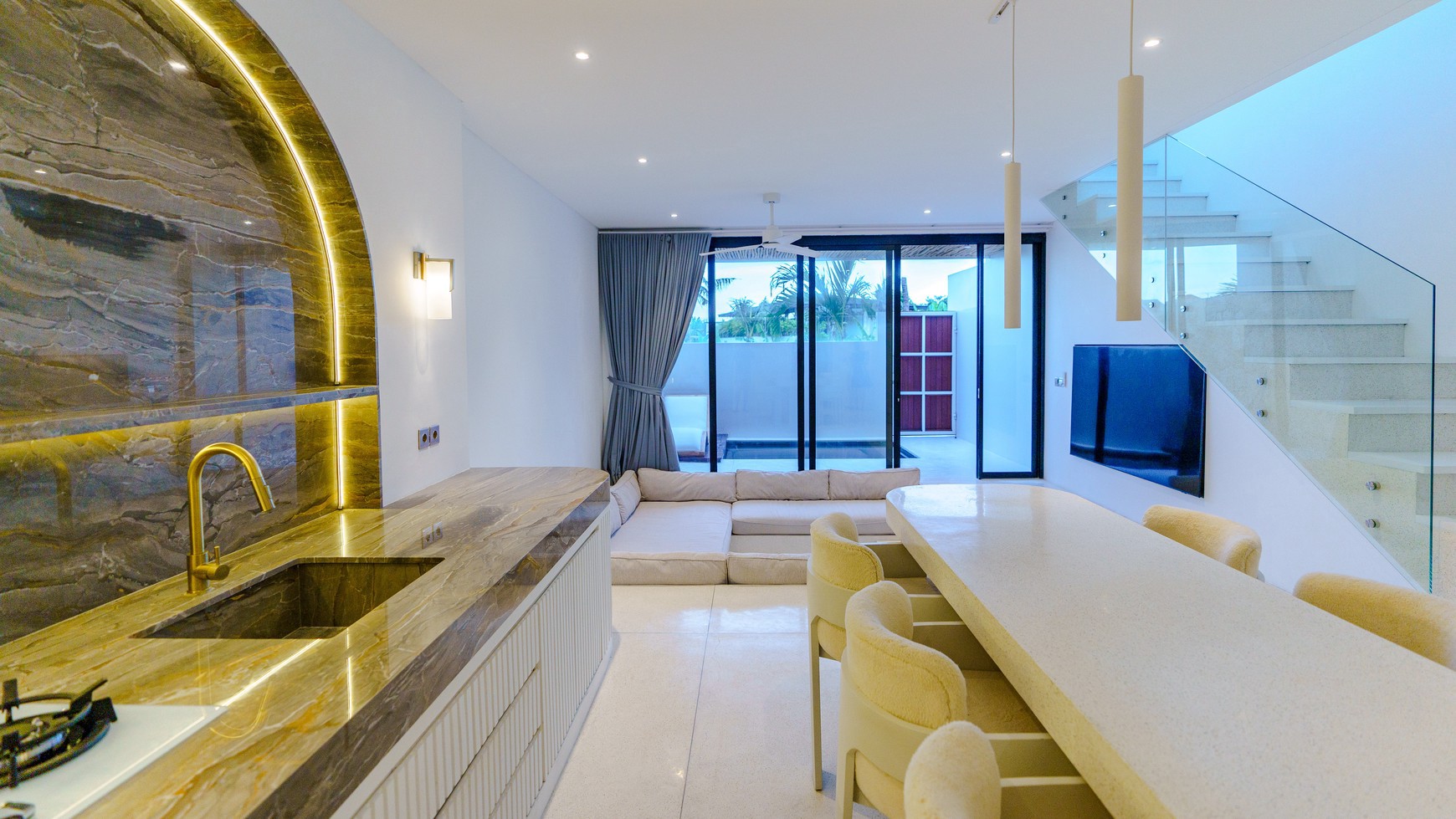 For Sale Leasehold - Brand new apartment 1 bedroom with rice field view in quiet spot Pererenan , Canggu Bali