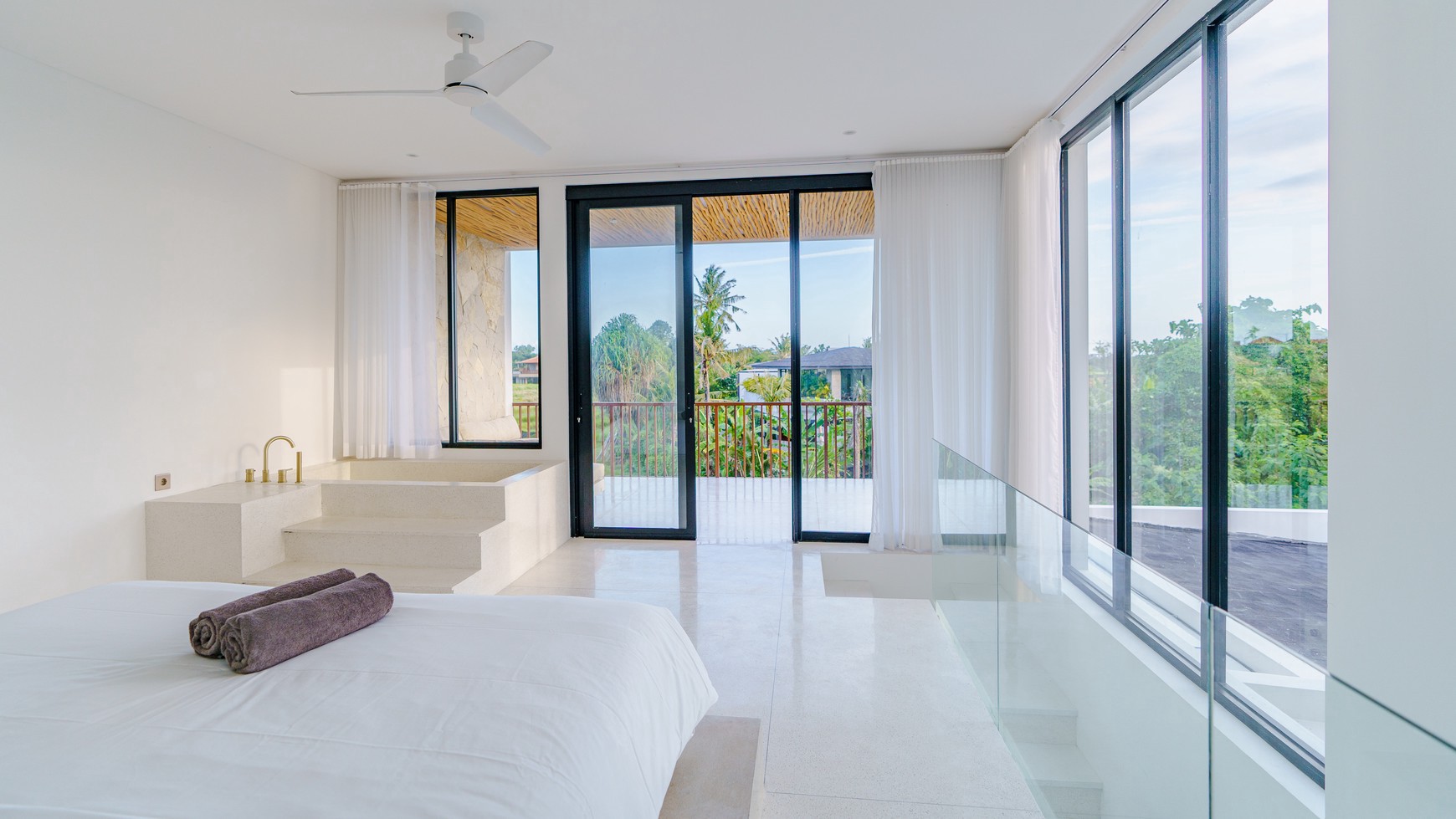 For Sale Leasehold - Brand new apartment 1 bedroom with rice field view in quiet spot Pererenan , Canggu Bali