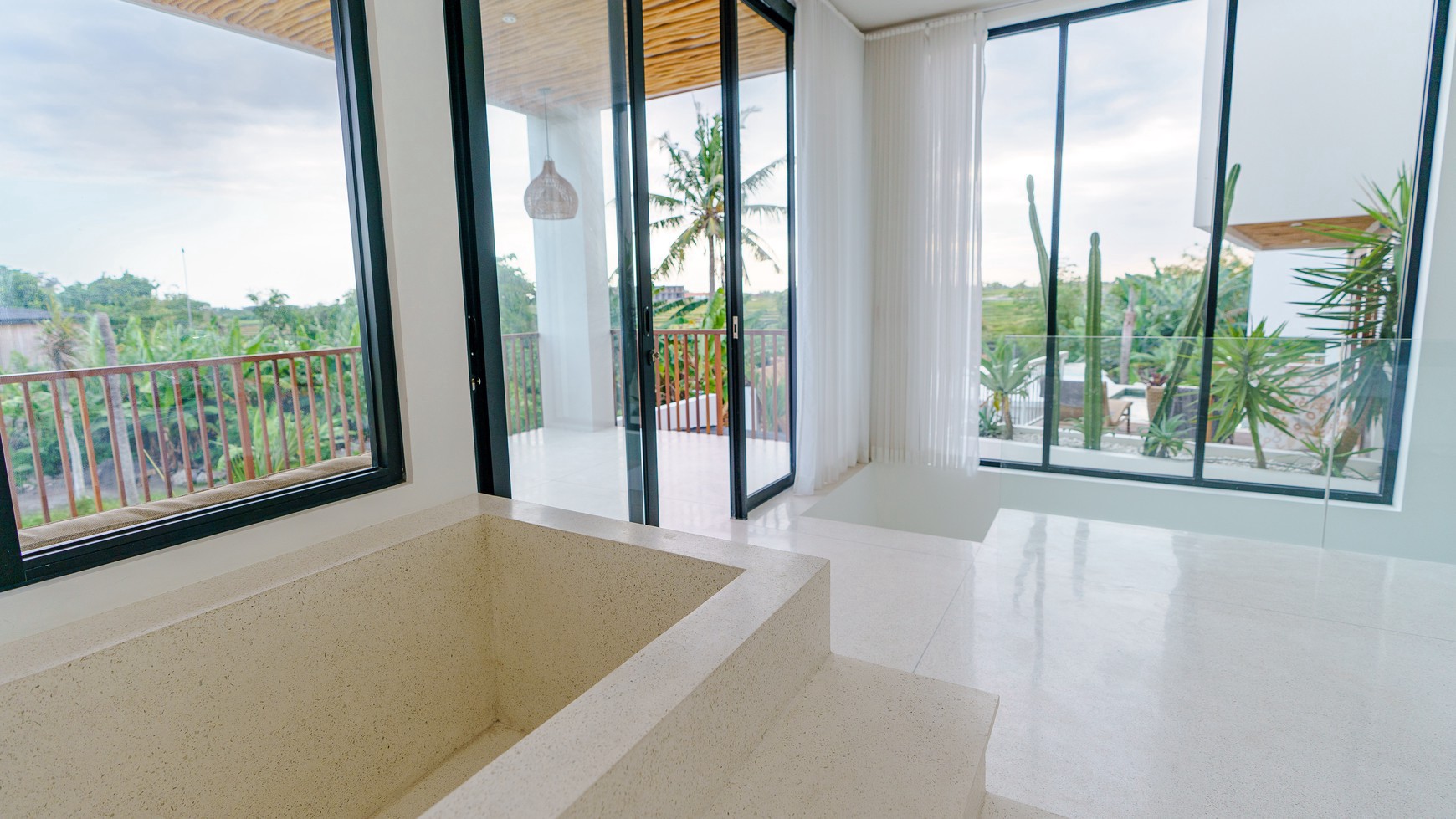 For Sale Leasehold - Brand new apartment 1 bedroom with rice field view in quiet spot Pererenan , Canggu Bali