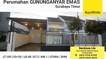 Rumah Gunung Anyar Emas  - Gununganyar Tambak - Surabaya Timur BONUS New Kompor, Mesin Cuci - Modern Minimalis Design Siap Huni 