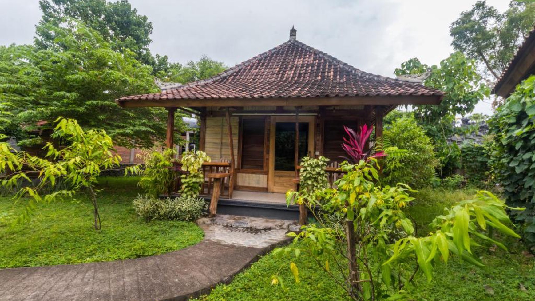 For Sale - Beautiful resort   with a view of the Agung mountain and jungle available with legal entity ( PT. PMA ) in Amed