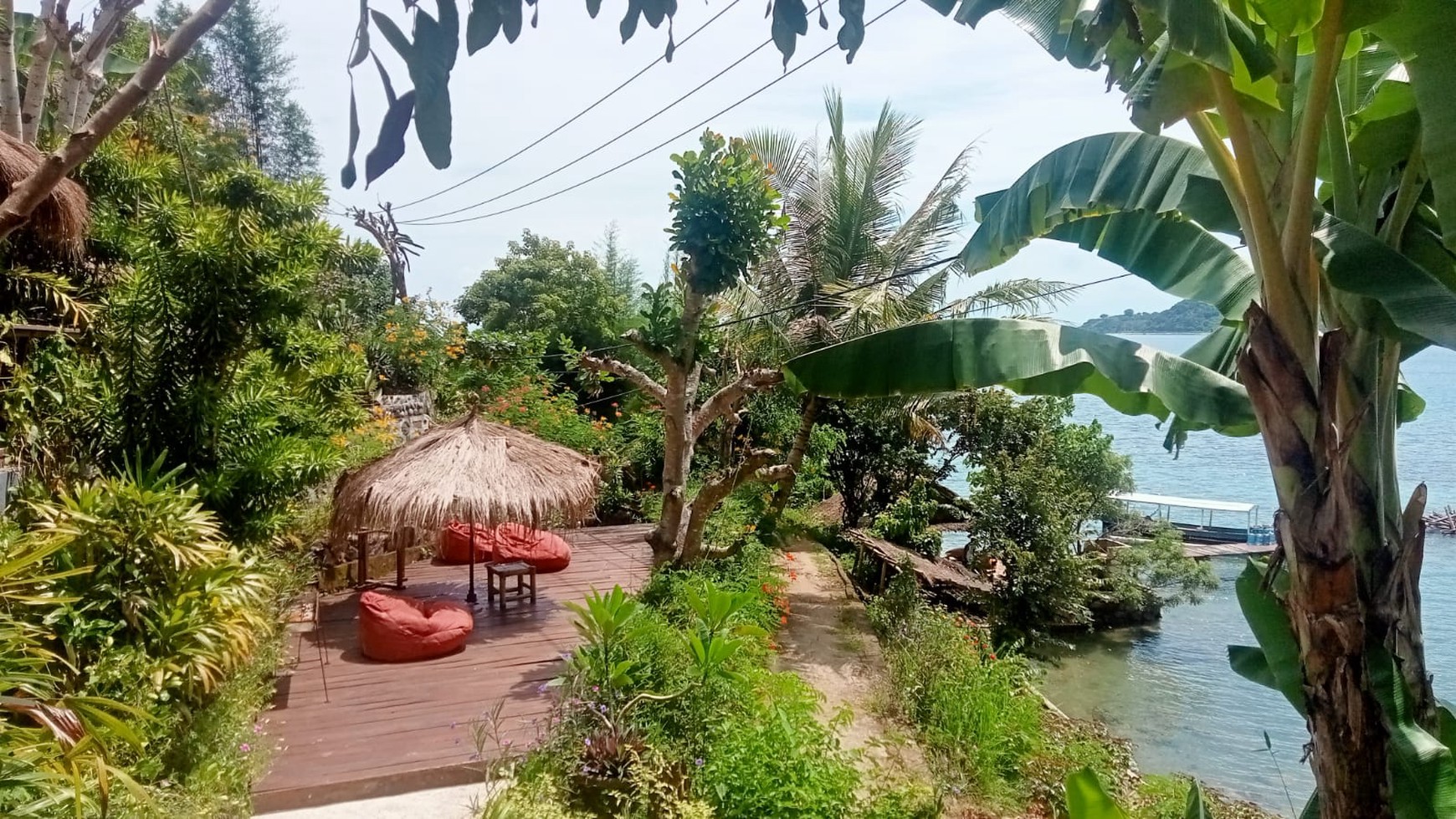 Ocean front resort for sale with pristine beachfront available with legal entity ( PT. PMA )  in Gili Gede , Lombok 