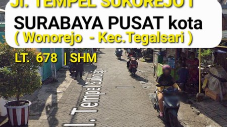 Hitung Tanah Surabaya Pusat - Tempel Sukorejo I - Kedungdoro - Ex Rumah Pabrik Cocok buat Segala Usaha Strategis Lokasi Tengah kota Surabaya