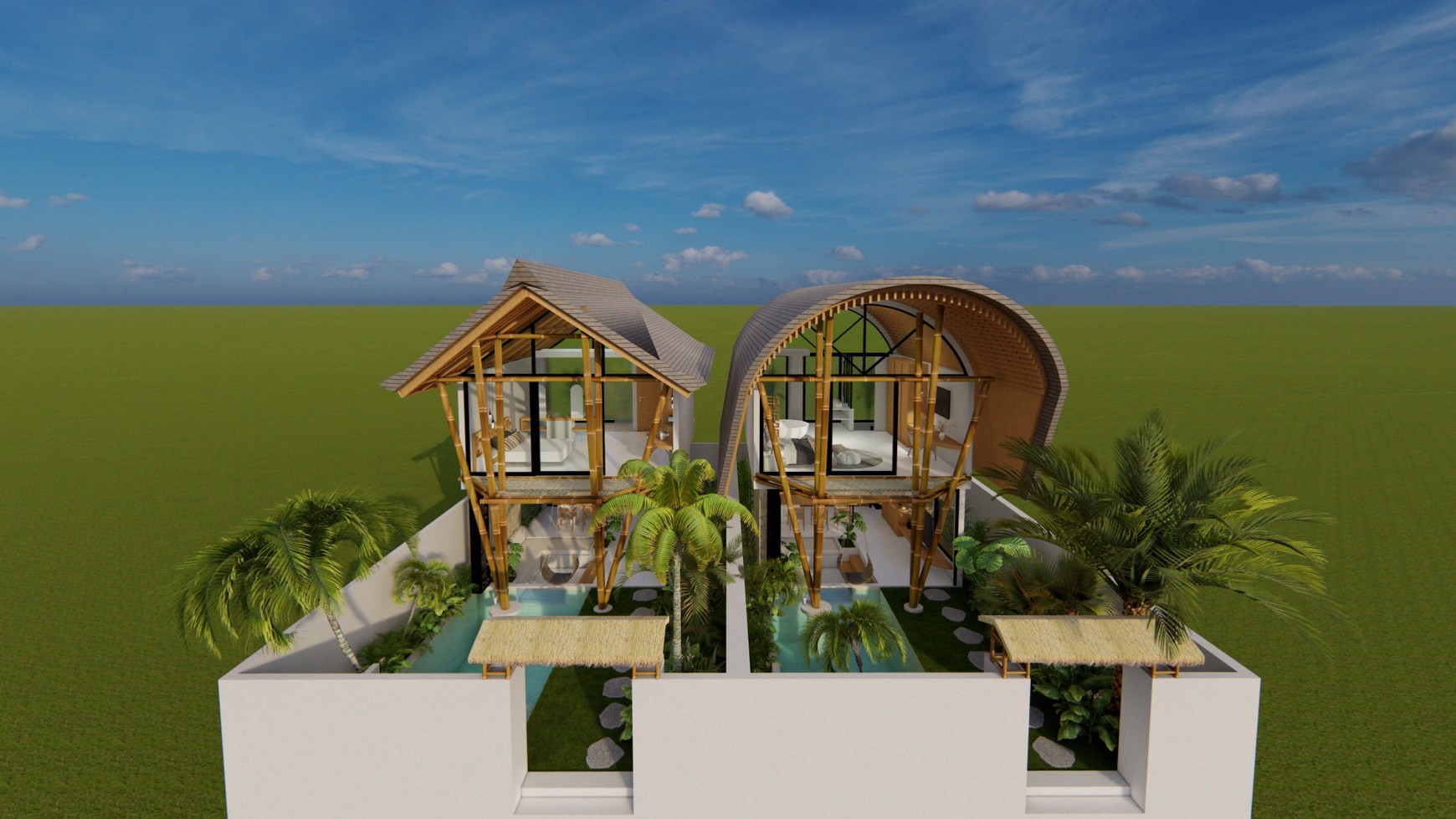 For Sale Leasehold - Brand new nice eco villa style area Canggu 