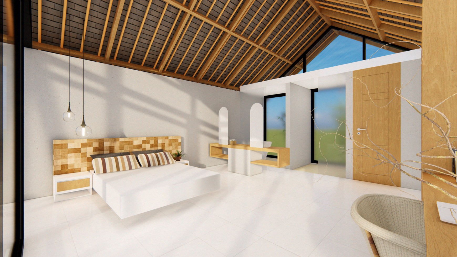 For Sale Leasehold - Brand new nice eco villa style area Canggu 