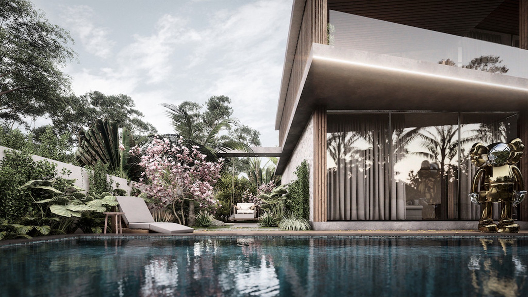 For Sale Leasehold - Brand new luxury villa 4 + 5 bedrooms for living / investment near Atlas and Finns beach club Bali