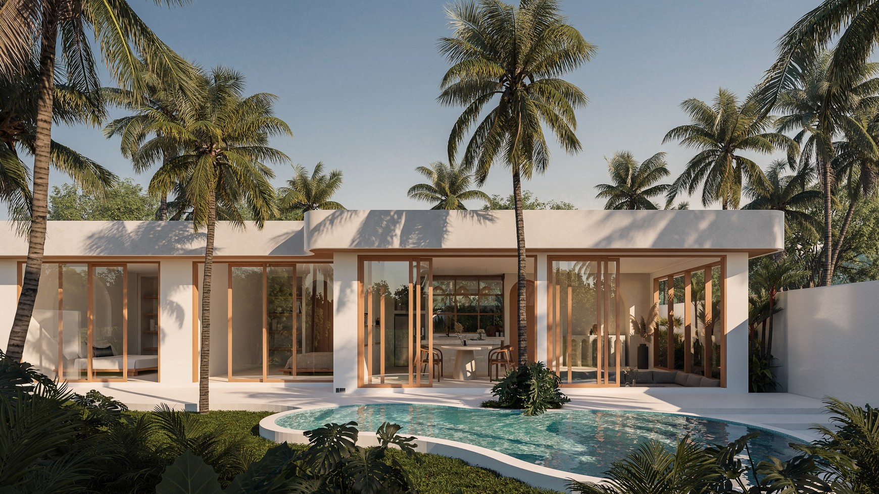 For Sale Leasehold - Brand new modern tropical luxury villa 3 bedrooms area Tumbak Bayuh Bali