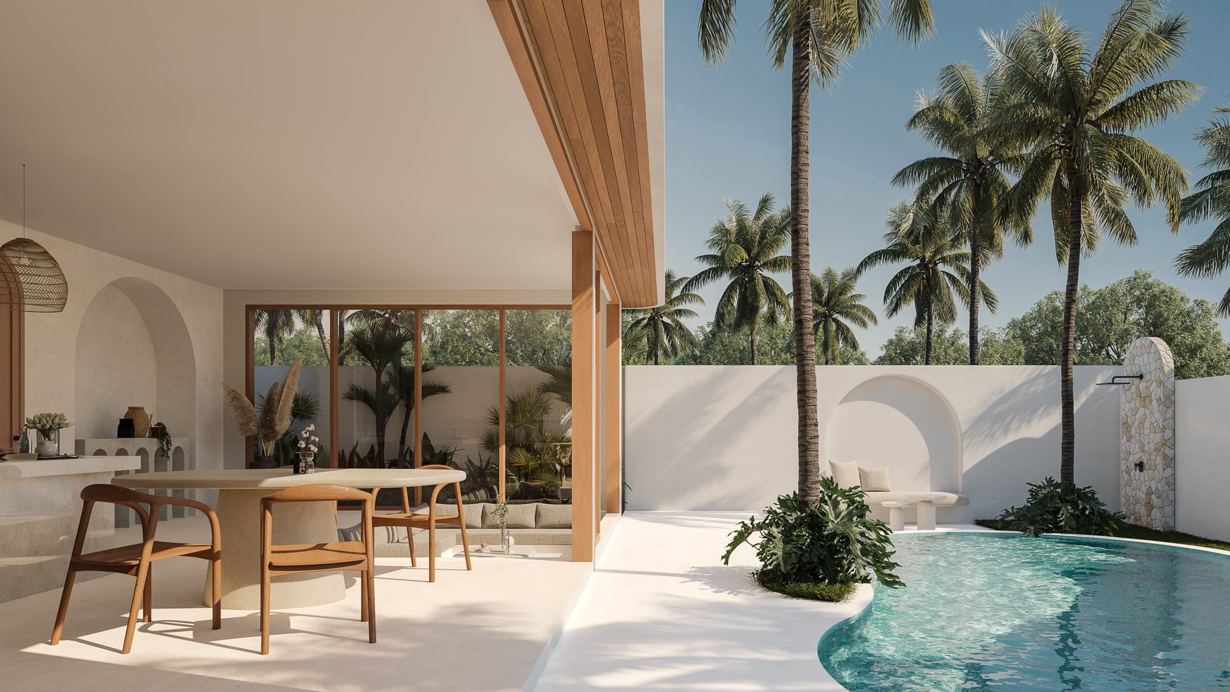 For Sale Leasehold - Brand new modern tropical luxury villa 3 bedrooms area Tumbak Bayuh Bali