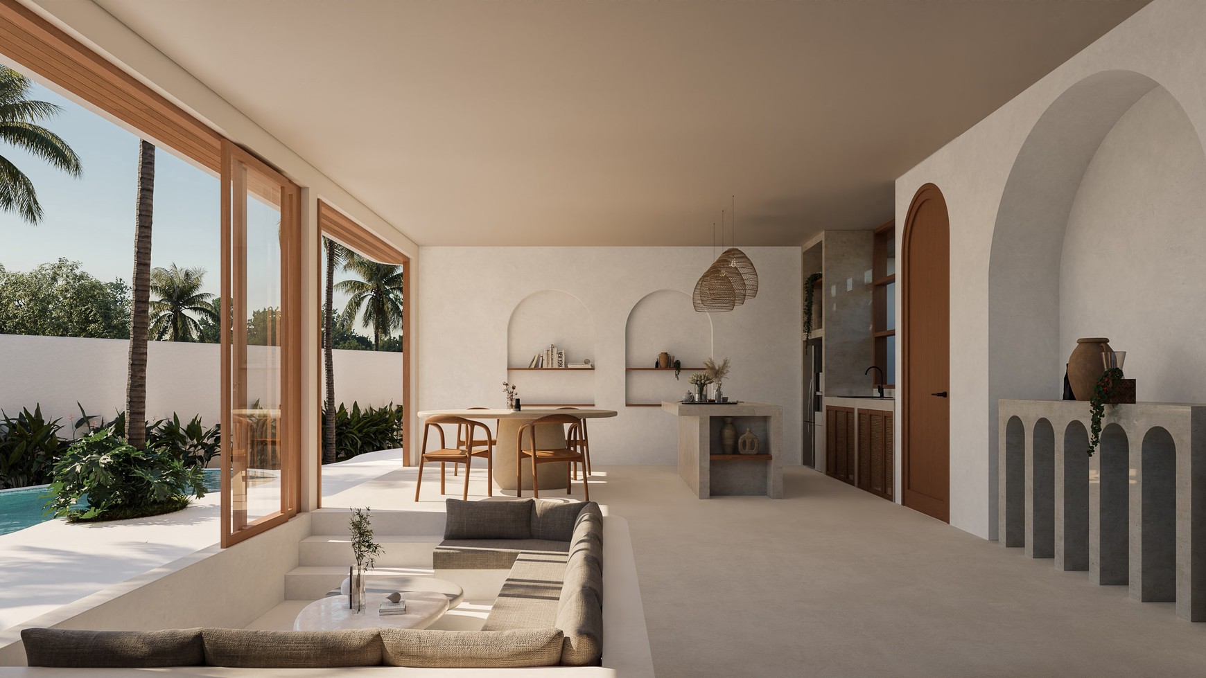 For Sale Leasehold - Brand new modern tropical luxury villa 3 bedrooms area Tumbak Bayuh Bali