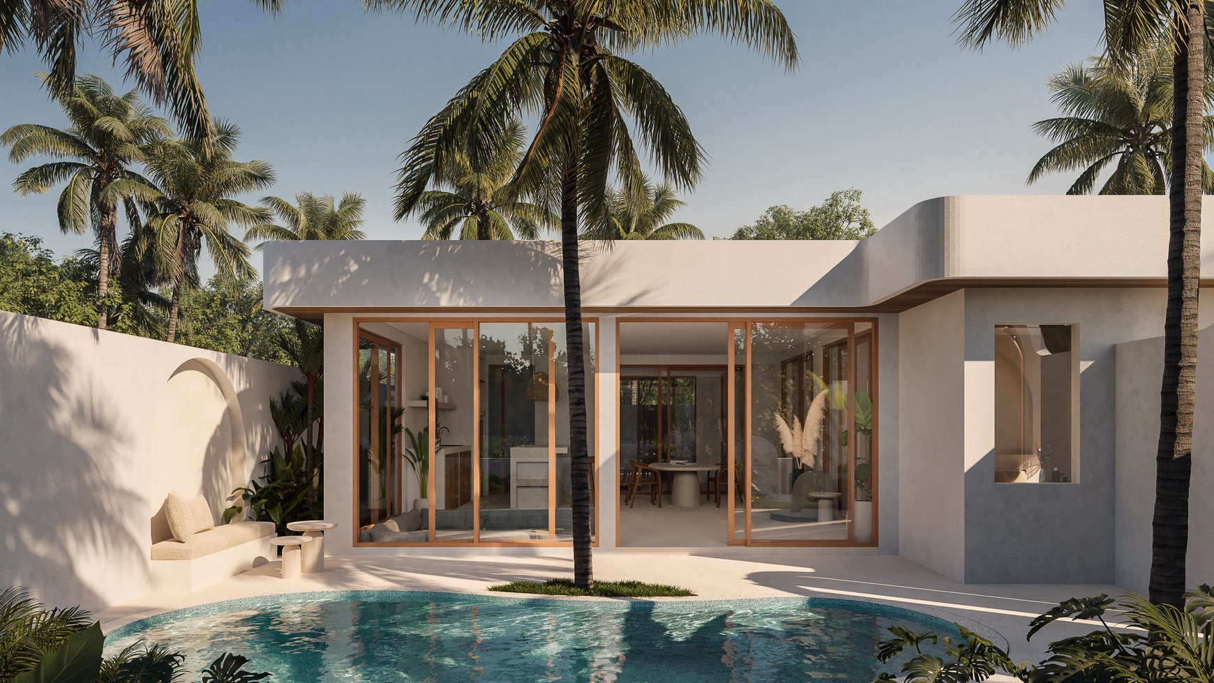 For Sale Leasehold - Brand new modern tropical luxury villa 3 bedrooms area Tumbak Bayuh Bali