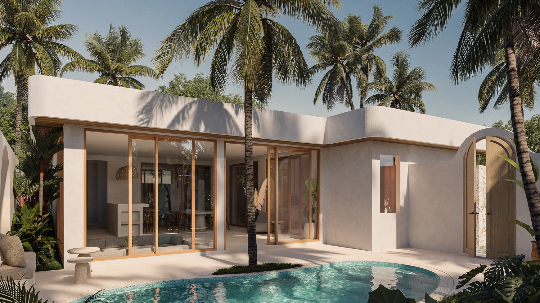 For Sale Leasehold - Brand new modern tropical luxury villa 3 bedrooms area Tumbak Bayuh Bali