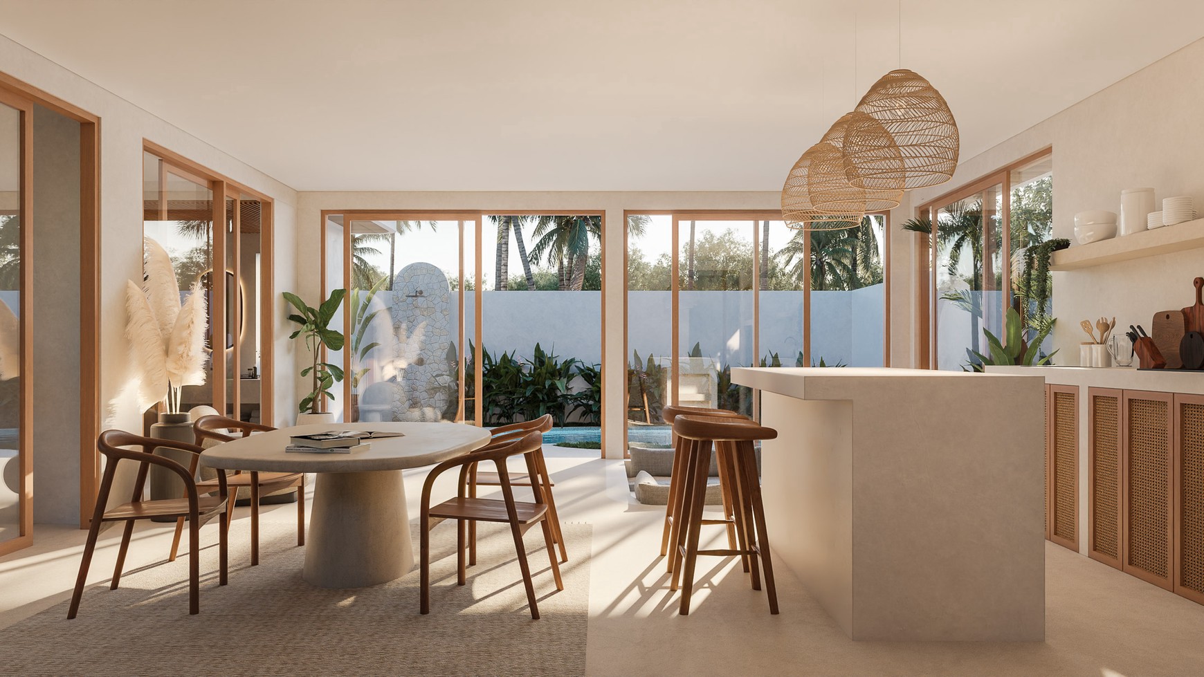 For Sale Leasehold - Brand new modern tropical luxury villa 3 bedrooms area Tumbak Bayuh Bali