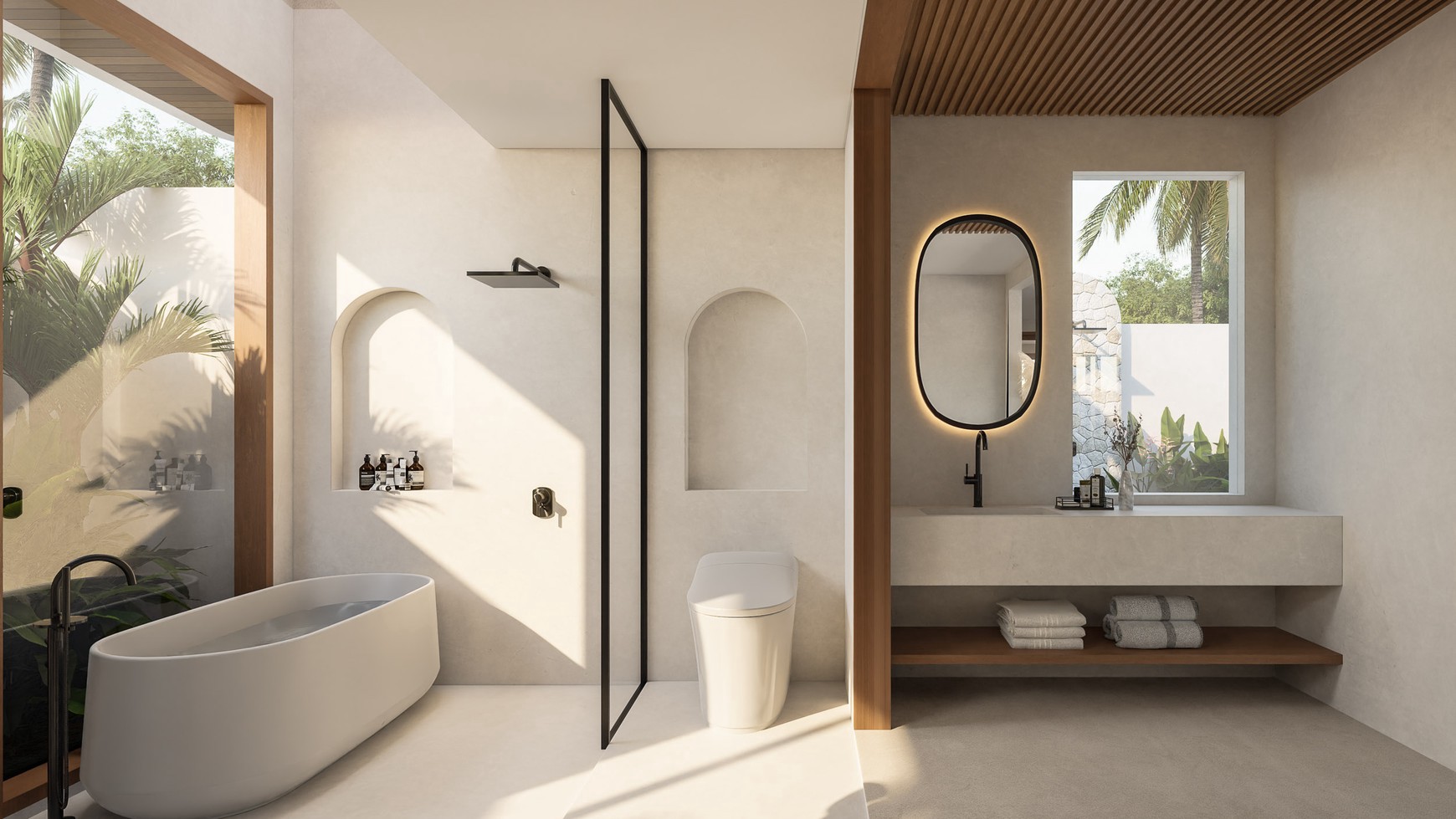 For Sale Leasehold - Brand new modern tropical luxury villa 3 bedrooms area Tumbak Bayuh Bali