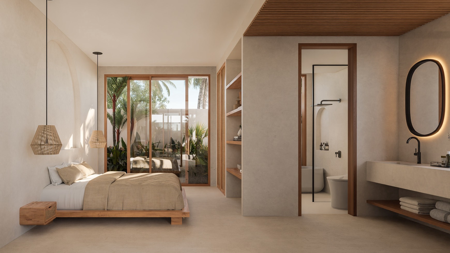 For Sale Leasehold - Brand new modern tropical luxury villa 3 bedrooms area Tumbak Bayuh Bali