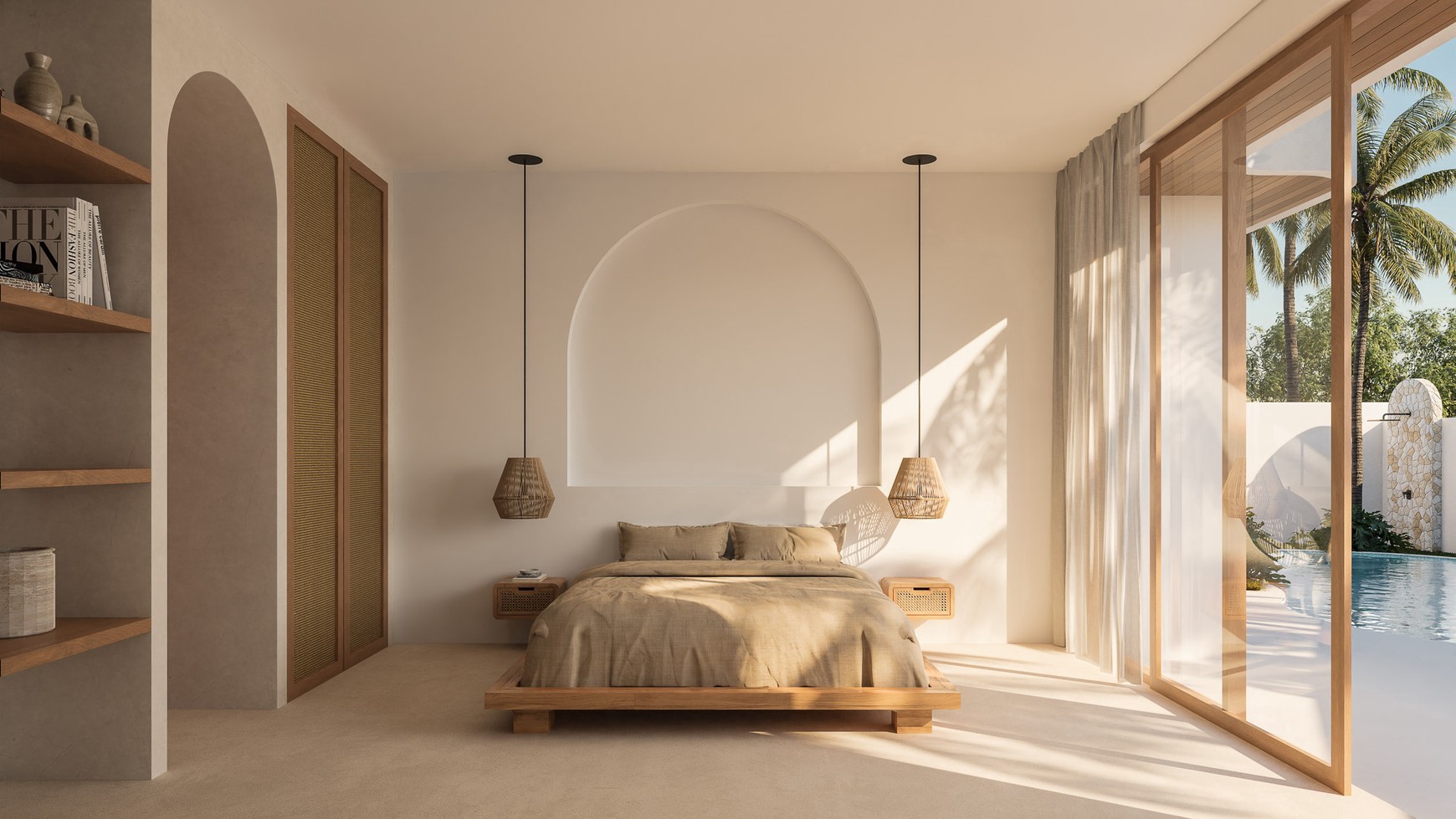 For Sale Leasehold - Brand new modern tropical luxury villa 2 bedrooms area Tumbak Bayuh Bali