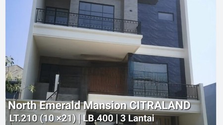 Rumah Baru North Emerald Mansion Citraland MARMER Mewah + PRIVATE Swimming Pool + SEMI Furnished + Garasi Carport masuk 6 Mobil 