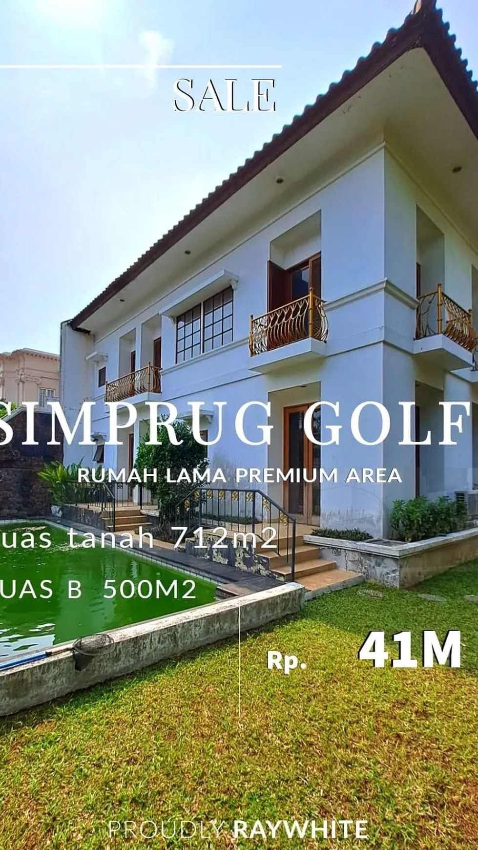 Rumah Siap Huni Lokasi Prime Area Simprug Golf