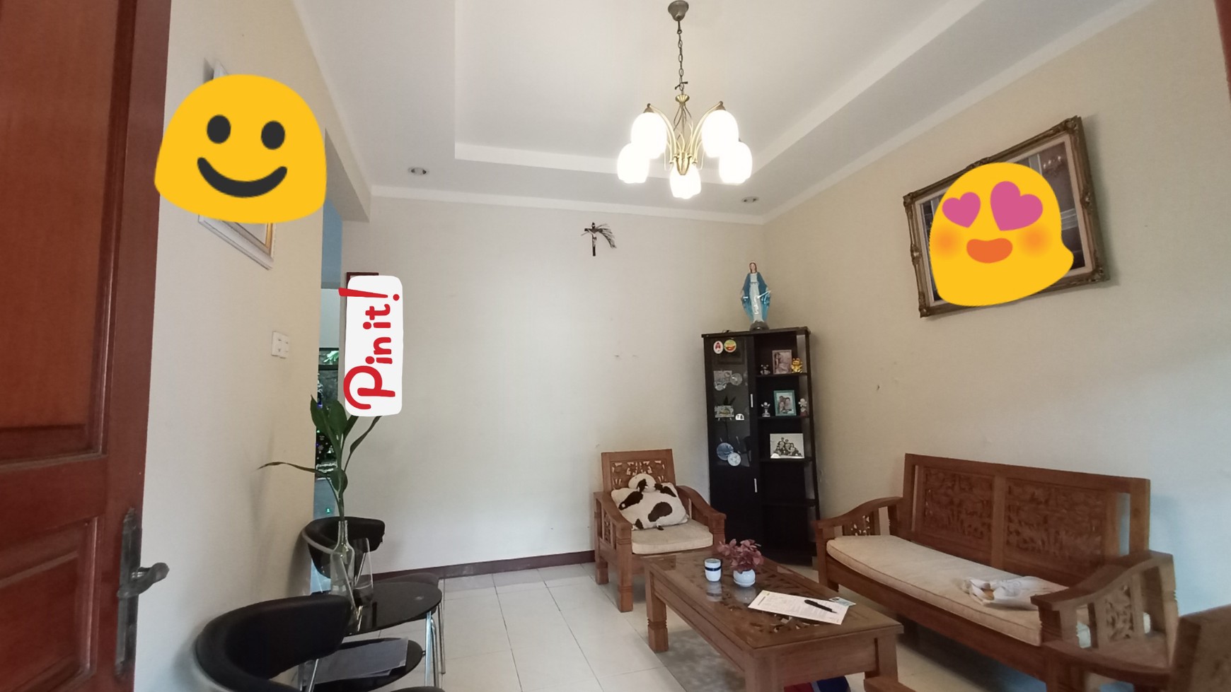 Rumah dua lantai semi furnished, hoek, hadap taman di Bukit Permai Cibubur