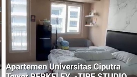 Apartemen Berkeley Universitas Ciputra Tipe.Studio Full Furnished Modern dekat Denver