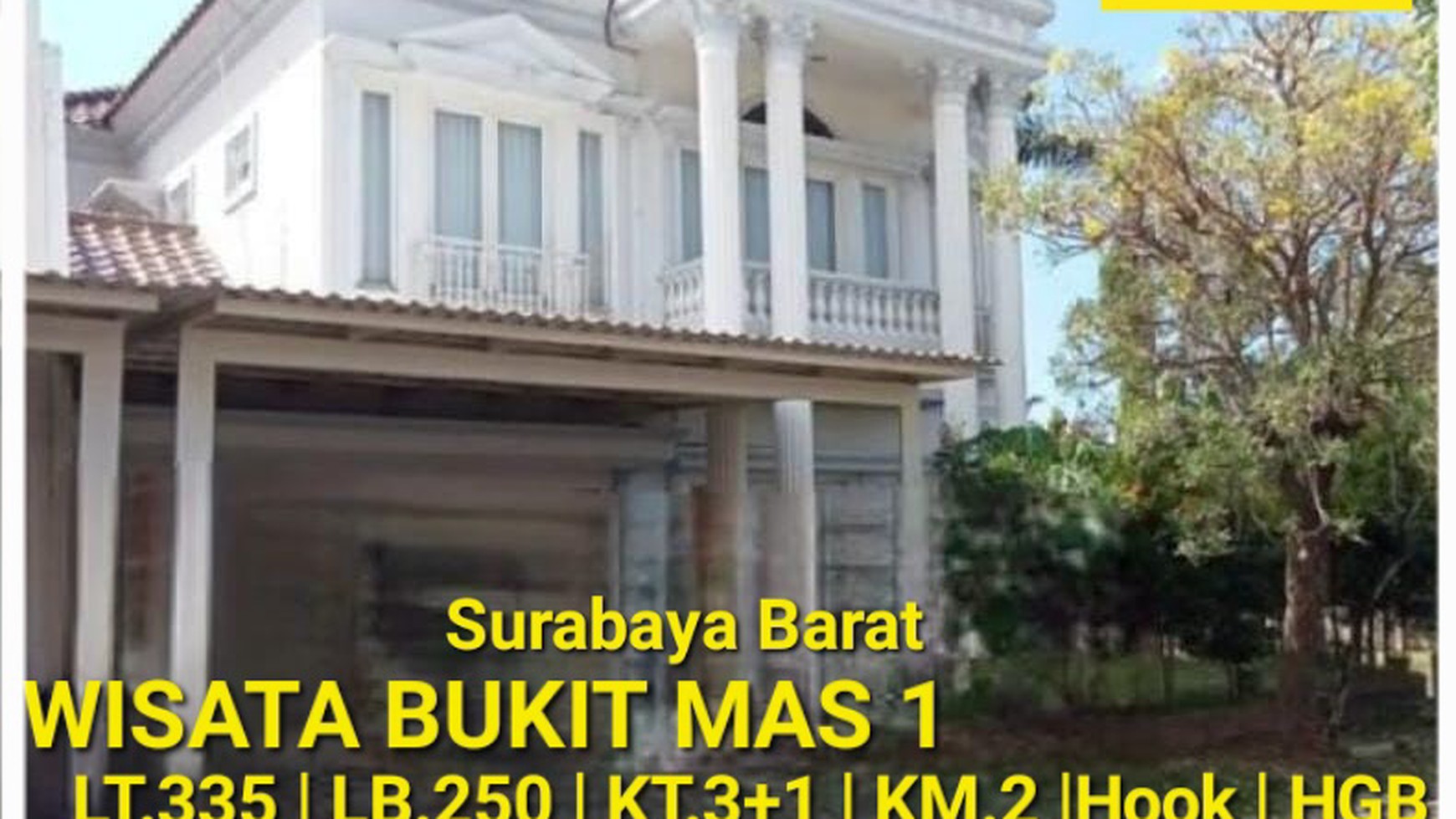 TerLUAS MURAH Rumah Wisata Bukit Mas 1 Surabaya Lokasi Bagus Dekat Pakuwon Mall, Supermall , PTC