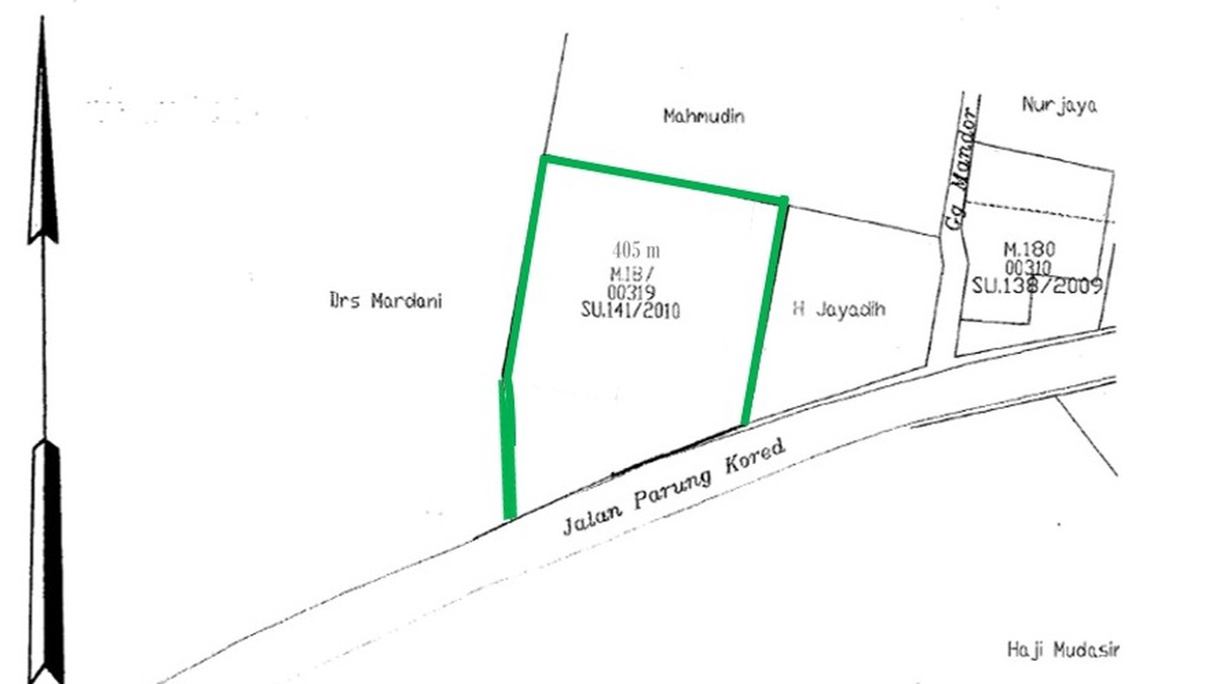 Kavling terdapat Bangunan Rumah, Kontrakan, dan Toko @Jl Parung Jaya, Ciledug