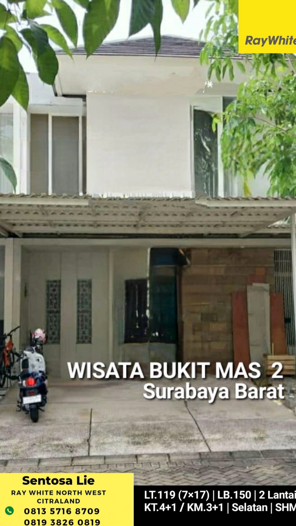 Rumah Wisata Bukit Mas 2 Du Lyon Surabaya Barat SPESIAL 4+1 K.Tidur dekat Pakuwon Mall, PTC, Supermall