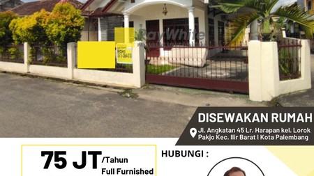 Disewakan Rumah di Palembang (Full Furnished)