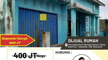 DIJUAL RUMAH MURAH DIBAWAH HARGA PASAR, PERUMAHAN BUMI SANINAGE 