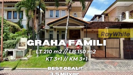 Termurah Graha Famili Luas 210 m2 cuma 3,5M