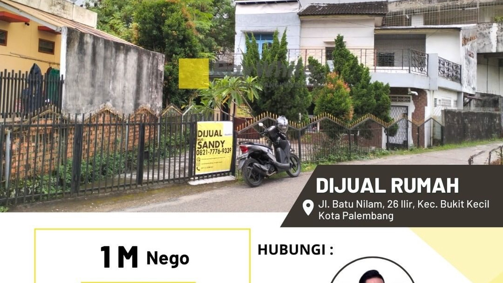 DIJUAL MURAH RUMAH JL KAPTEN A RIVAI (BATU NILAM)