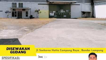 Gudang 5000m2 di Jalan Soekarno Hatta Bandar Lampung