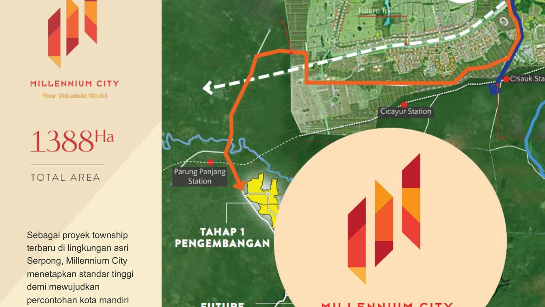 MILLENNIUM CITY Kota MANDIRI Baru di Kawasan Serpong - Parung Panjang.