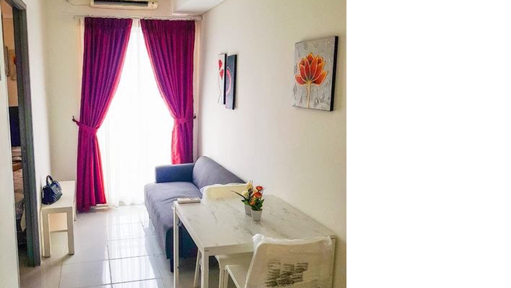 Apartemen 1BR Akasa Pure Living BSD, Furnished, Siap Huni Tinggal Bawa Koper