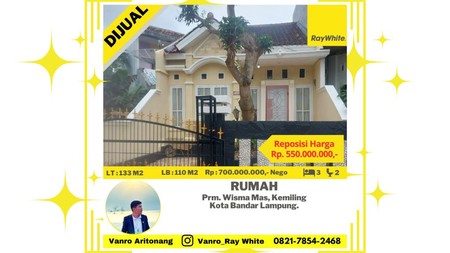 Rumah Siap Huni dalam Perumahan Wisma Mas Bukit Kemiling Permai 