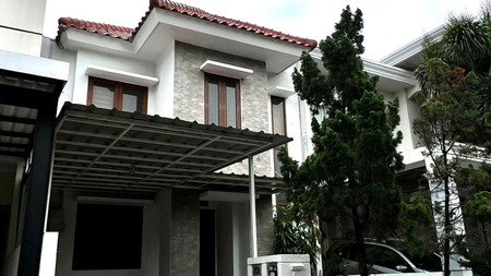 Rumah Baru Gaya Tropis Renovasi 2 Lantai Di Puri Mediteran Bintaro Jaya Sektor 9