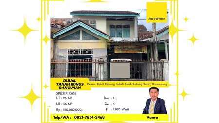 Rumah harga tanah saja di Teluk Betung Bandar Lampung