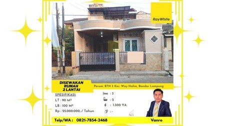 Rumah 2 Lantai Unfurnished 3 Kamar Tidur