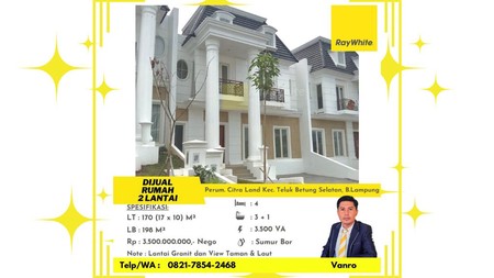 Rumah View Taman dan Laut Tipe Granada di Citraland Bandar Lampung